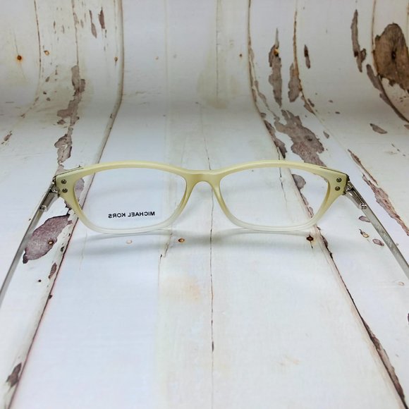 Michael Kors Rectangular Ivory Silver Eyeglasses Frames NWOT - Picture 4 of 12